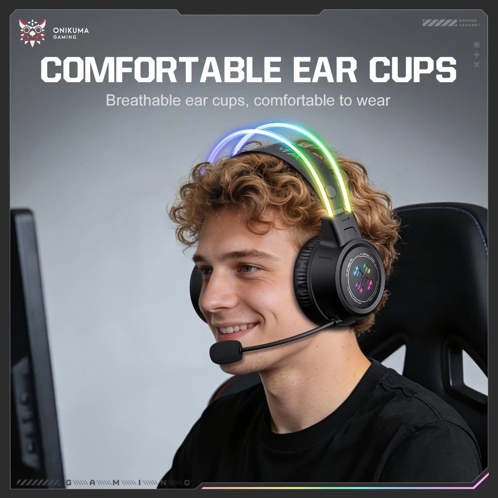 Onikuma GT889 Tri-Mode Gaming Headset (Black)