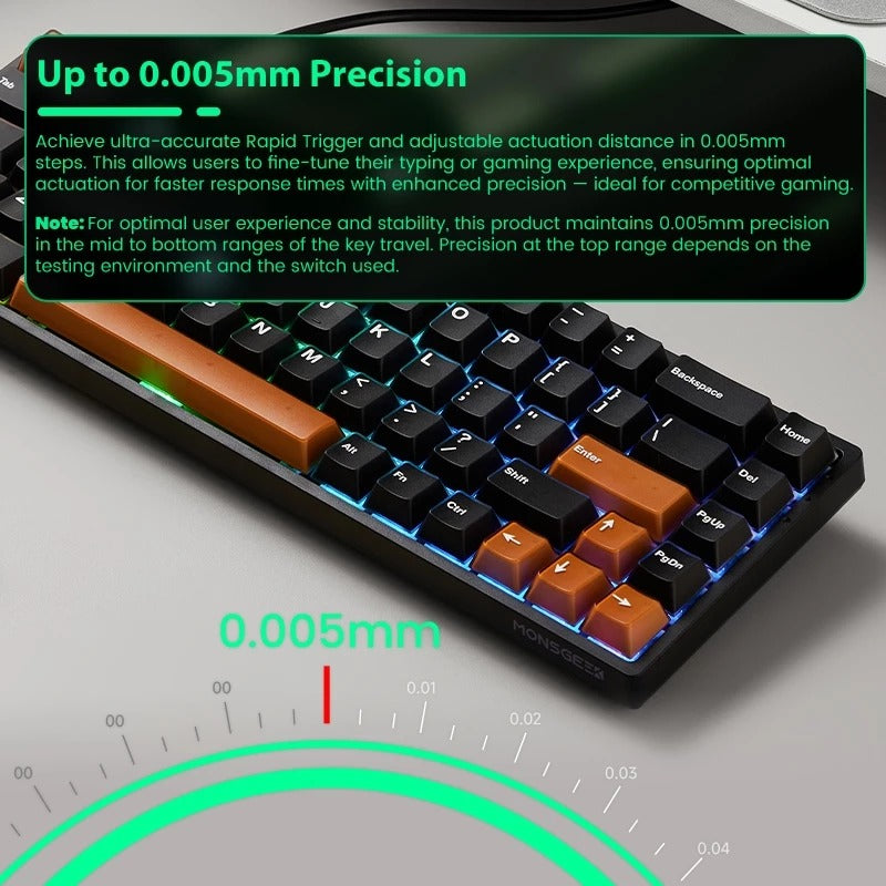 MonsGeek FUN68 HE Wired RGB Magnetic Keyboard (White)