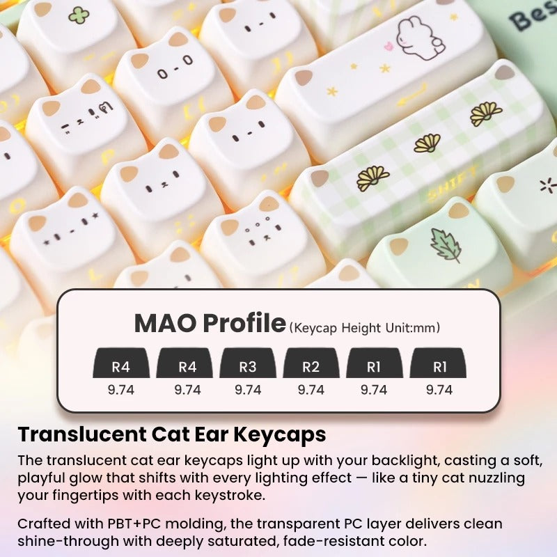 Akko Shiny Kitten 5108 V5 RGB Mechanical Keyboard (Pink)