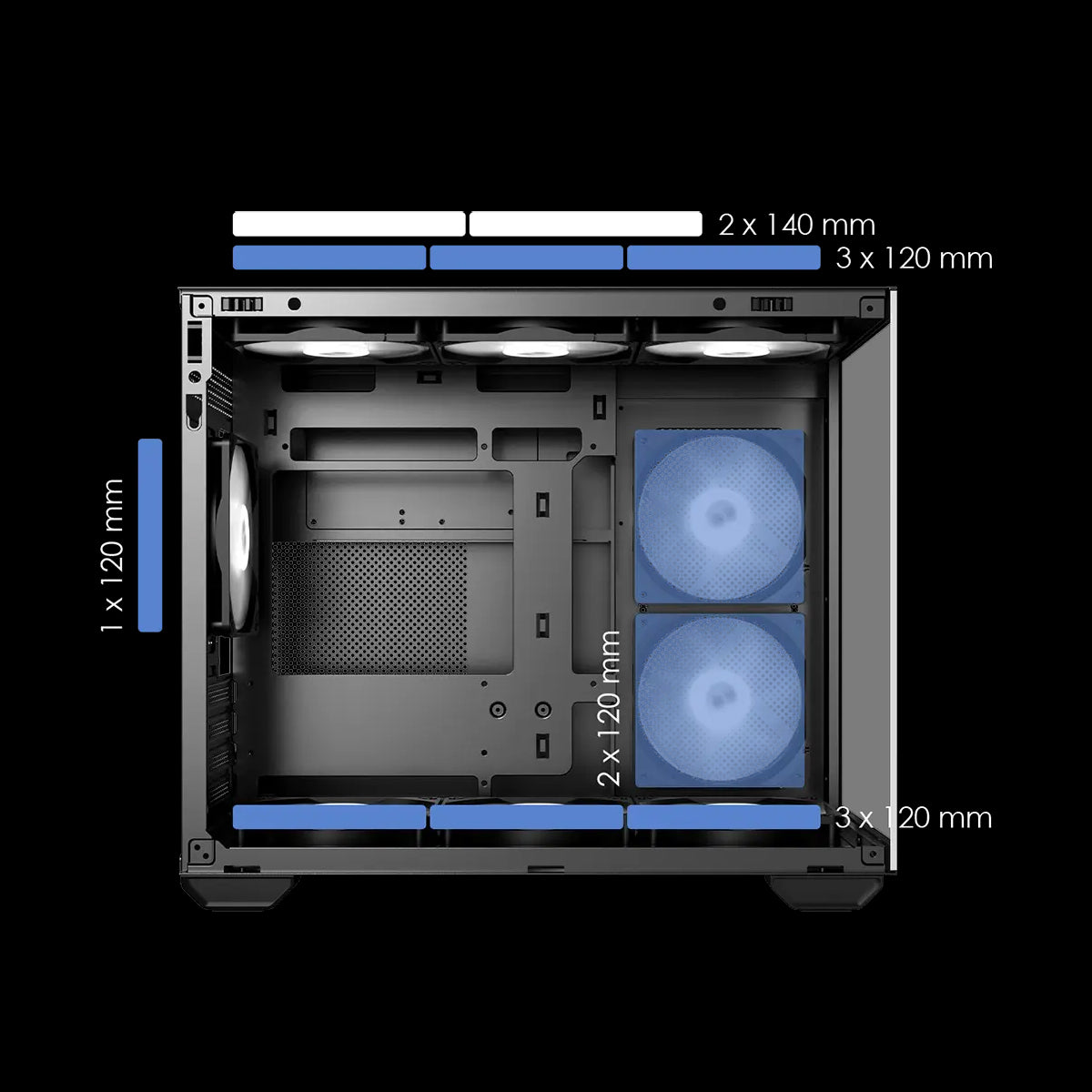 MSI Pro PANO M120L Mini Tower PC Case (Black)