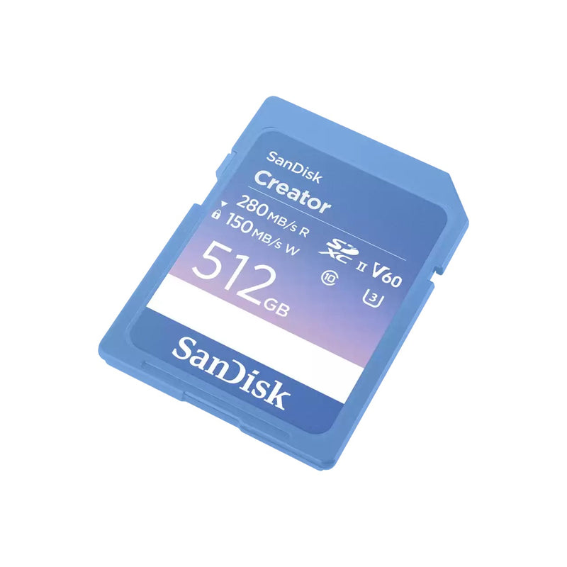 Sandisk Creator 512GB 280MB/s Read/150MB/s Write UHS-II SD Card