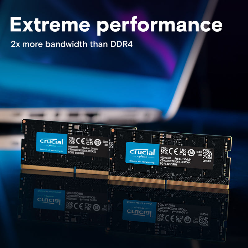 Crucial 8GB DDR5 4800MHz CL40 SO-DIMM Notebook Memory (CT8G48C40S5)