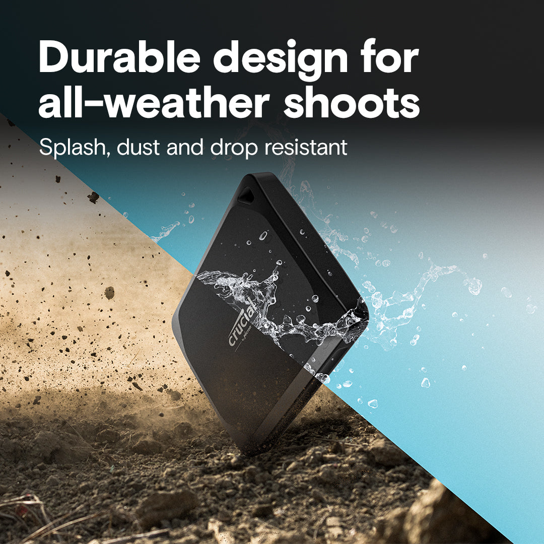 Crucial X10 Pro USB 3.2 Gen-2x2 (20Gb/s) 2100MB/s Read Type-C Portable SSD (1TB, 2TB, 4TB)
