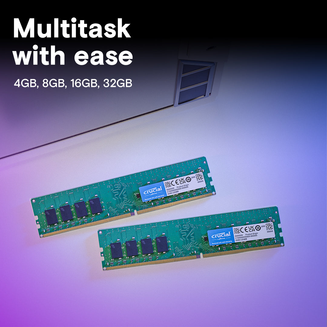 Crucial DDR4 3200 MHz CL22 UDIMM Desktop Memory
