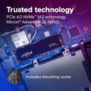 Crucial P3 Plus PCIe M.2 2280 SSD (1TB, 4TB) (CT1000P3PSSD8, CT4000P3PSSD8)