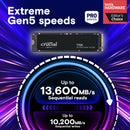 Crucial T705 1TB PCIe Gen5 NVMe M.2 SSD (CT1000T705SSD3)