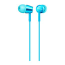 Sony MDR-EX155AP/L Wired In-Ear Headphones | 9mm Noise Isolation (Light Blue)