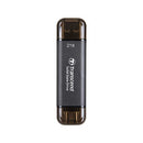 Transcend ESD310C 2TB 10GBPS USB Type-C/Type-A Portable SSD (Black) (TS2TESD310C)