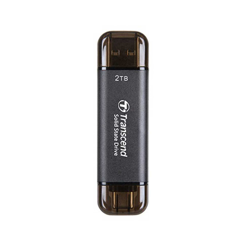 Transcend ESD310C 2TB 10GBPS USB Type-C/Type-A Portable SSD (Black) (TS2TESD310C)