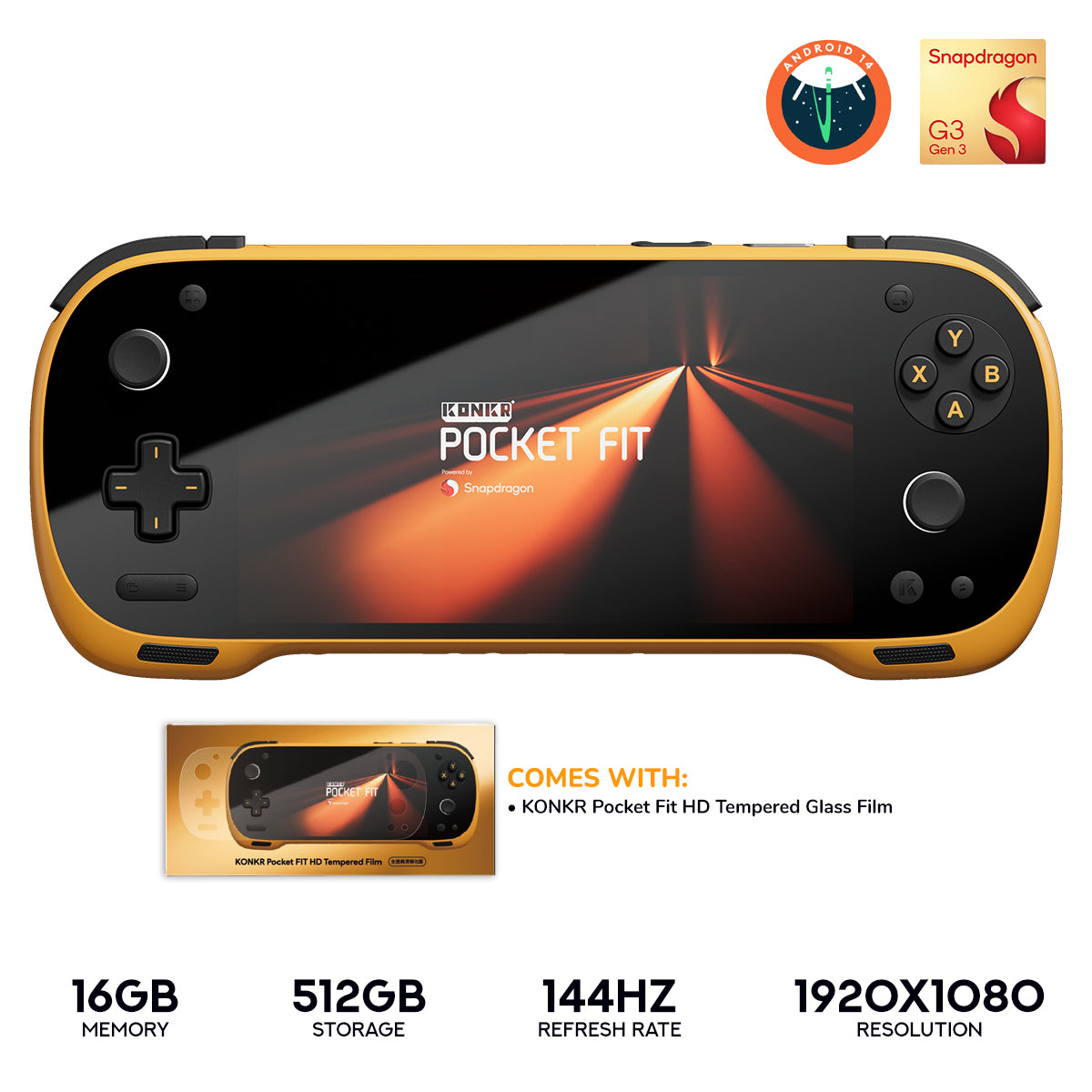 Ayaneo KONKR Pocket Fit Qualcomm Snapdragon G3 Gen 3 16GB + 512GB 6" (1920x1080)