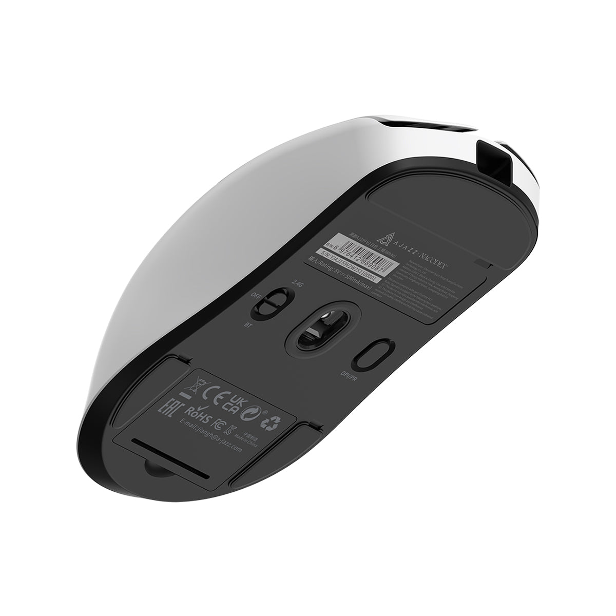 Nacodex x Ajazz AJ159 V2 Tri-Mode Gaming Mouse (Black, White)