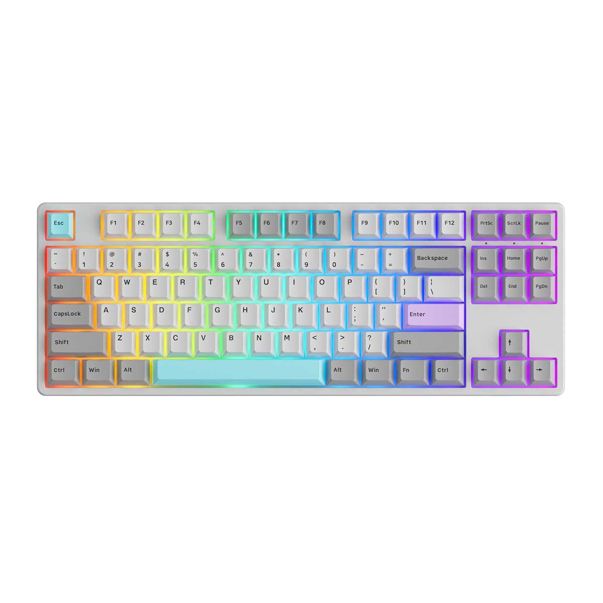 Akko 5087S Via RGB Hot-Swappable Mechanical Keyboard Silent (Gateron Pink-Lubed)