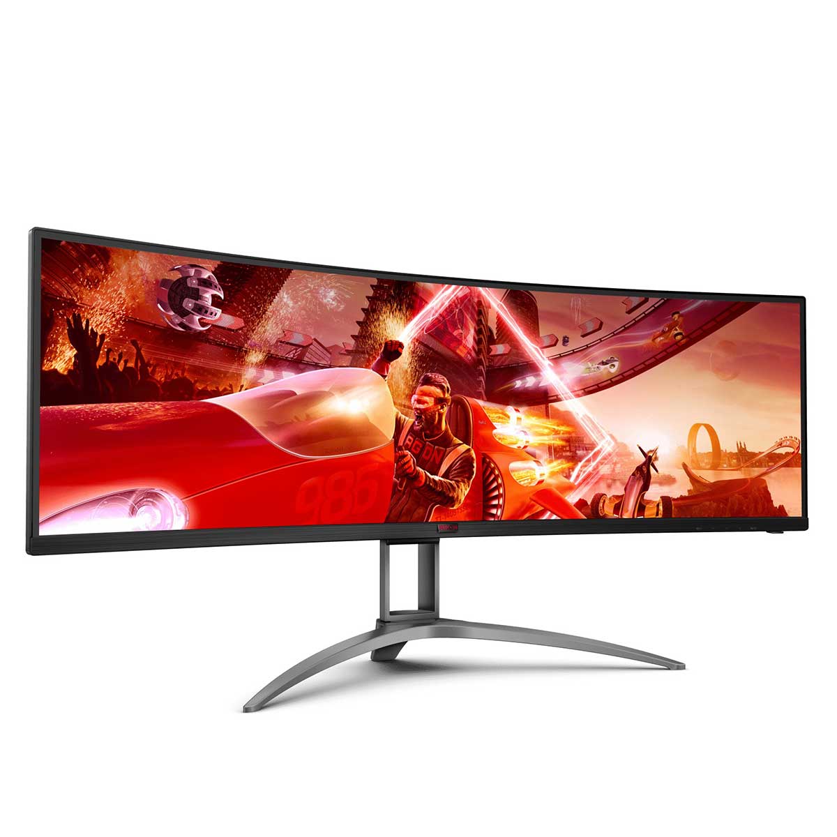 AOC AGON AG493UCX2/71 49" QHD (5120X1440) 165HZ 1MS Display HDR400 Adaptivesync GAMING Monitor (Black/ Titanium Grey)