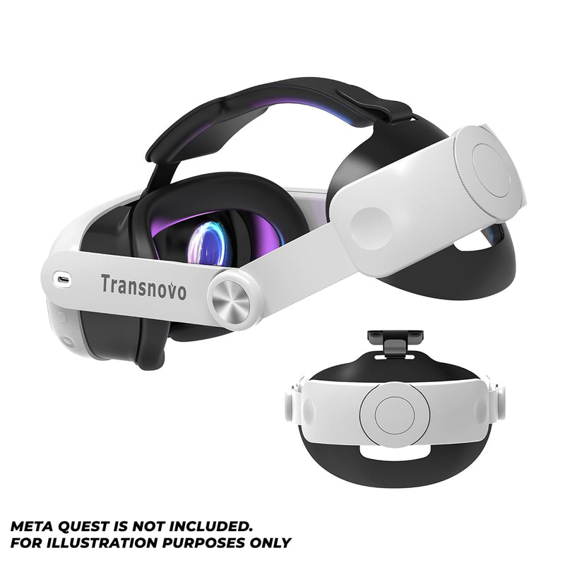 Transnovo RS3-10000 VR Head Strap with Battery 10000mAh for Meta Quest 3S (White/Black)