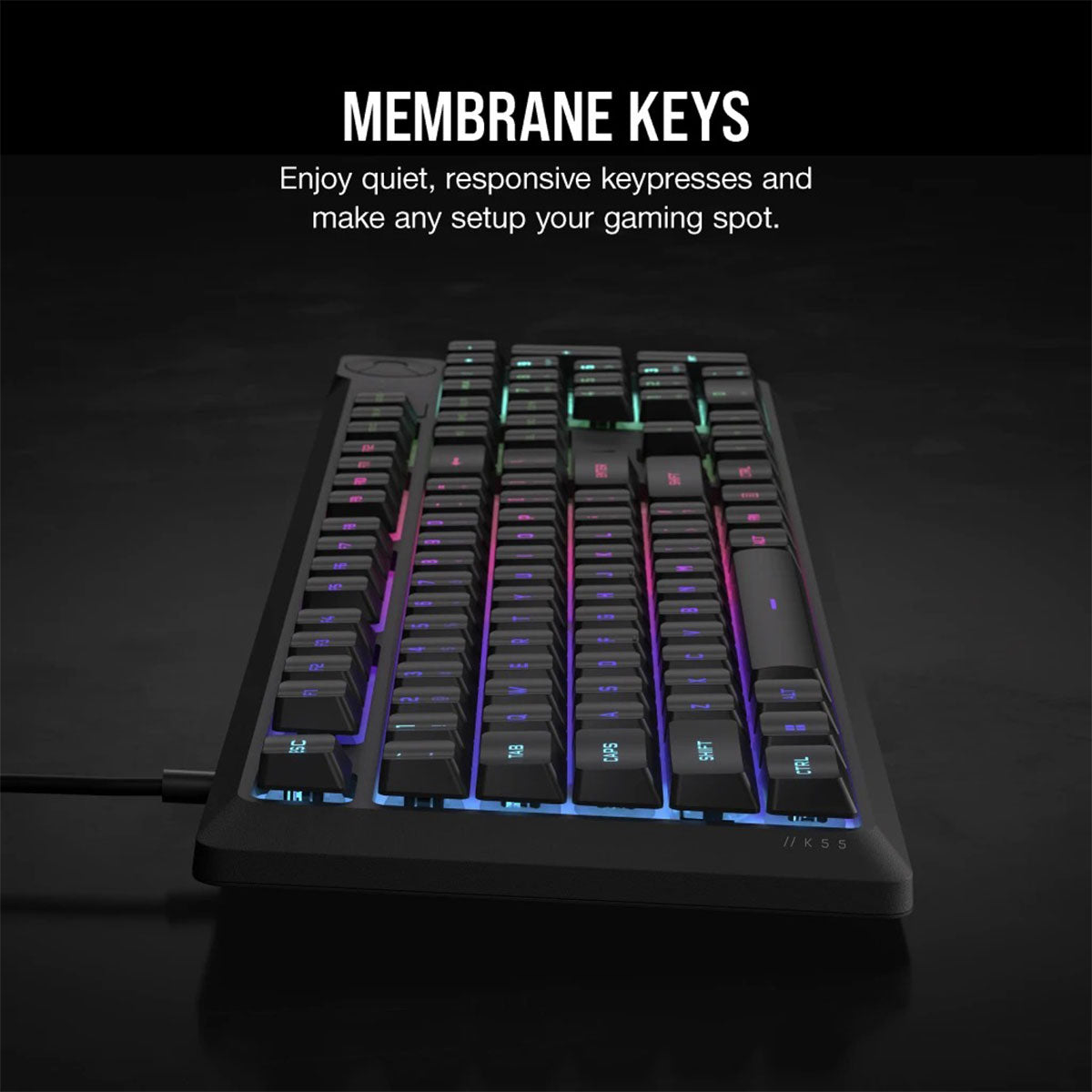 Corsair K55 Core RGB Gaming Keyboard (CH-9226C65-NA)