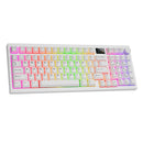 Tecware Spectre 96 RGB Tri-Mode 96-Key Gasket Mounted Mechanical Keyboard with Customizable LCD Display & Volume Knob (White)