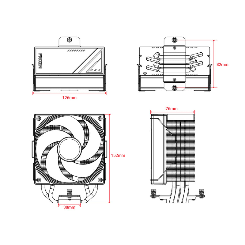 ID-Cooling Frozn A410 SE ARGB CPU Cooler with 120mm PWM Fan