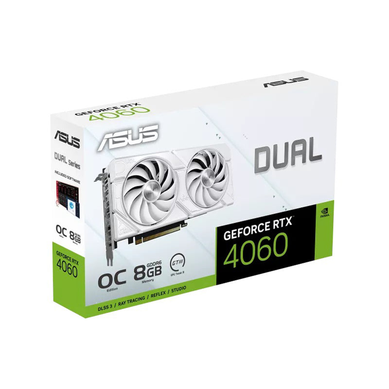 Asus Dual Geforce RTX 4060 Evo OC Edition 8GB GDDR6 Graphics Card (White)