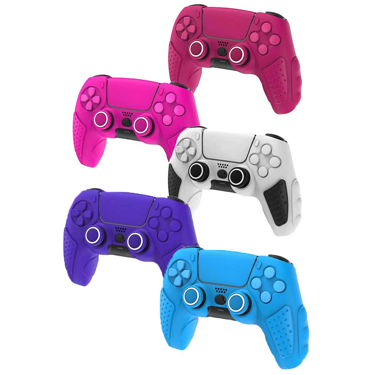 IINE Silicone Case With 2 Thumb Grip Caps For PS5 Controller