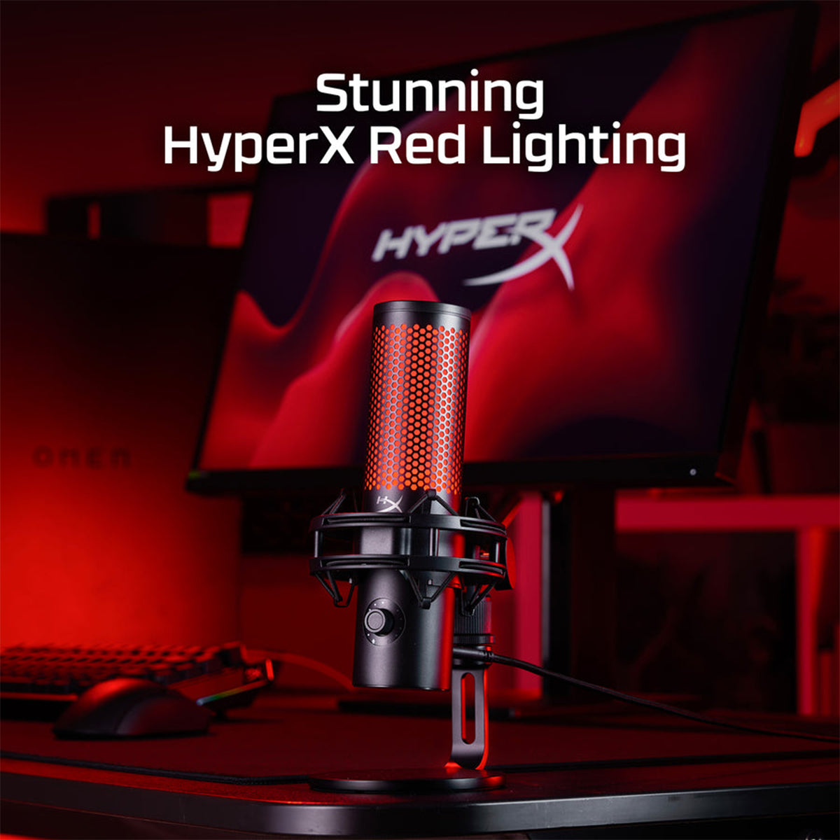 HyperX QuadCast 2 USB Microphone for PC/ Mac/ PS5/PS4 (Black) (872V1AA)