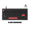 Keychron Lemokey X4 QMK Red Backlight 75% Wired Mechanical Gaming Keyboard - Black-Shine Through Keycap (Brown Switch) (X4-A3)