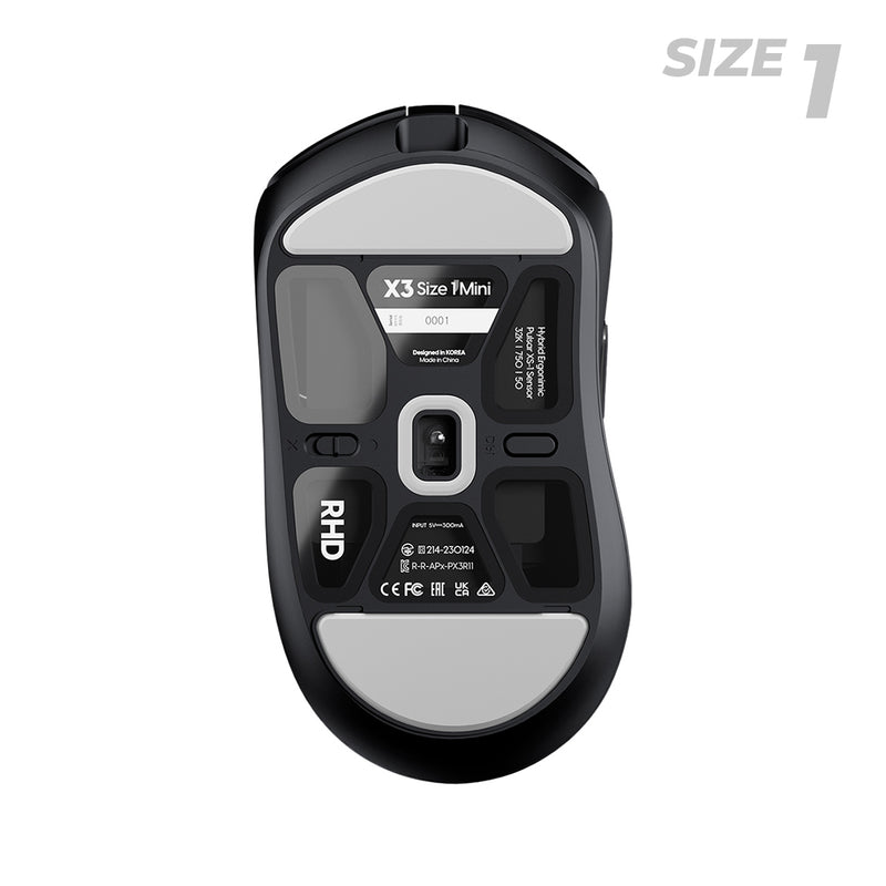 Pulsar X3 Ultralight Weight eSports Mouse Size 1 (Black, White) (PX3R11, PX3R12)