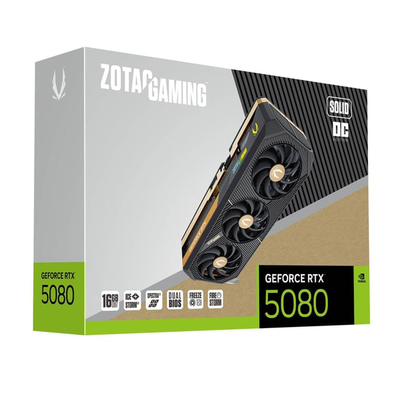 Zotac Gaming GeForce RTX 5080 Solid OC 16GB GDDR7 Graphics Card (ZT-B50800J-10P)