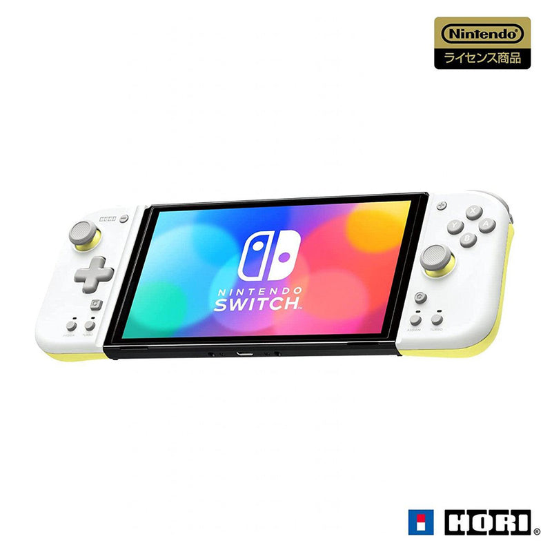 Hori NSW Grip Controller Fit For N-Switch / N-Switch Oled (Light GRAY X Yellow) (NSW-373A)