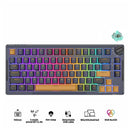 Royal Kludge RK-H81 Tri-Mode RGB 81 Keys Hot Swappable Mechanical Keyboard Star Night (Sky Cyan, Brown, Blue Switch)