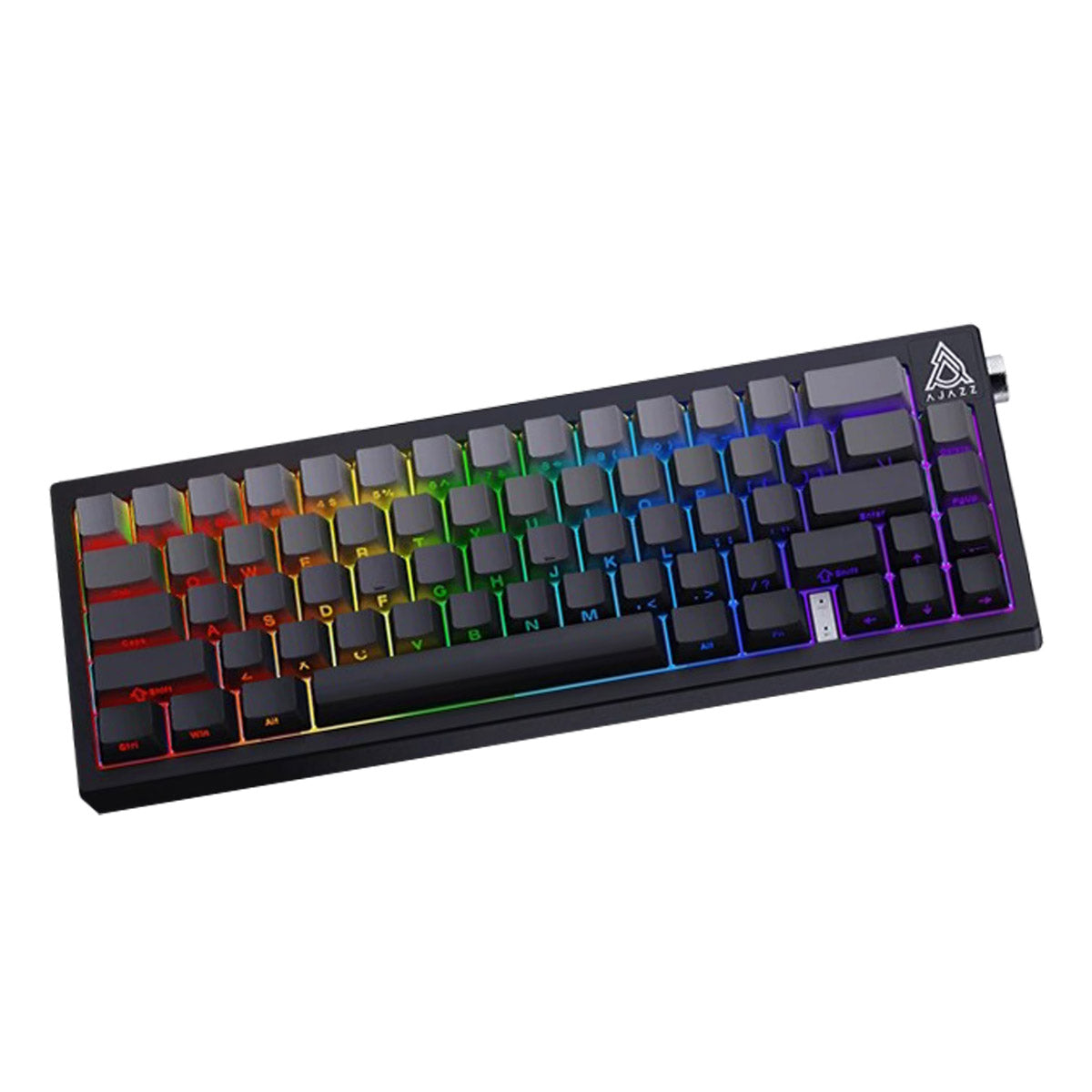 Ajazz AK650 RGB Wired 66-Key Gasket-Mounted Hot-Swappable Mechanical Keyboard (Gradient Black/Grey) (Day Dream Switch)