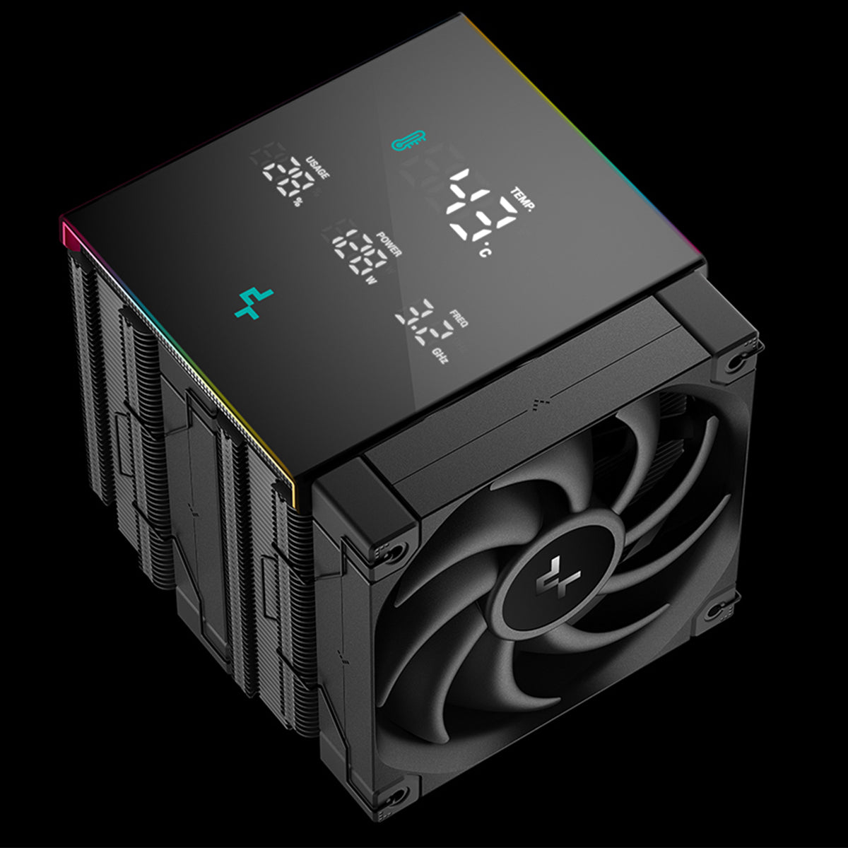 Deepcool AK620 Digital Pro Performance CPU Cooler With A Multi-line Display (Black) (R-AK620-BKAPMN-G)