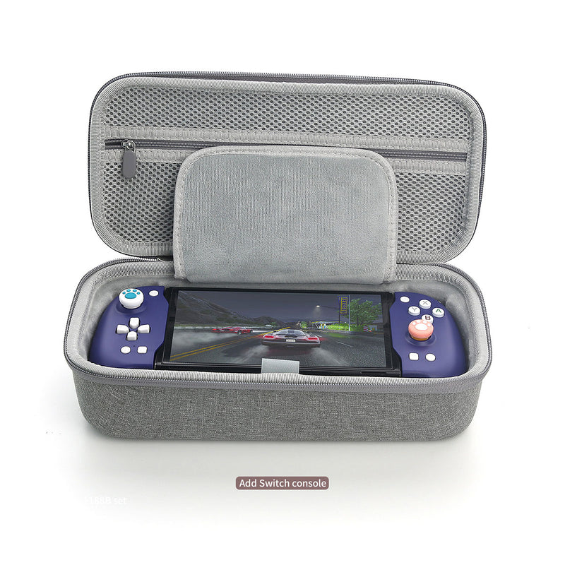 Dobe 3-in-1 Kit for Switch/ Switch OLED (Pro Grip Controller Blue + Storage Bag + Controller Rocker Cap For N-Switch / N-Switch OLED) TNS-1188B