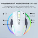 Onikuma CW905 RGB 3600 DPI Wired Professional Gaming Mouse (White)