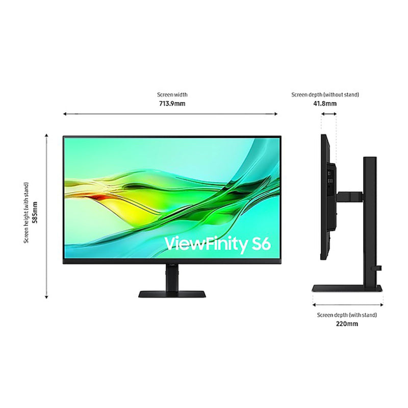 Samsung ViewFinity LS32D604UAEXXP 32" QHD (2560x1440) 100Hz 5ms HDR10 IPS Flat Monitor