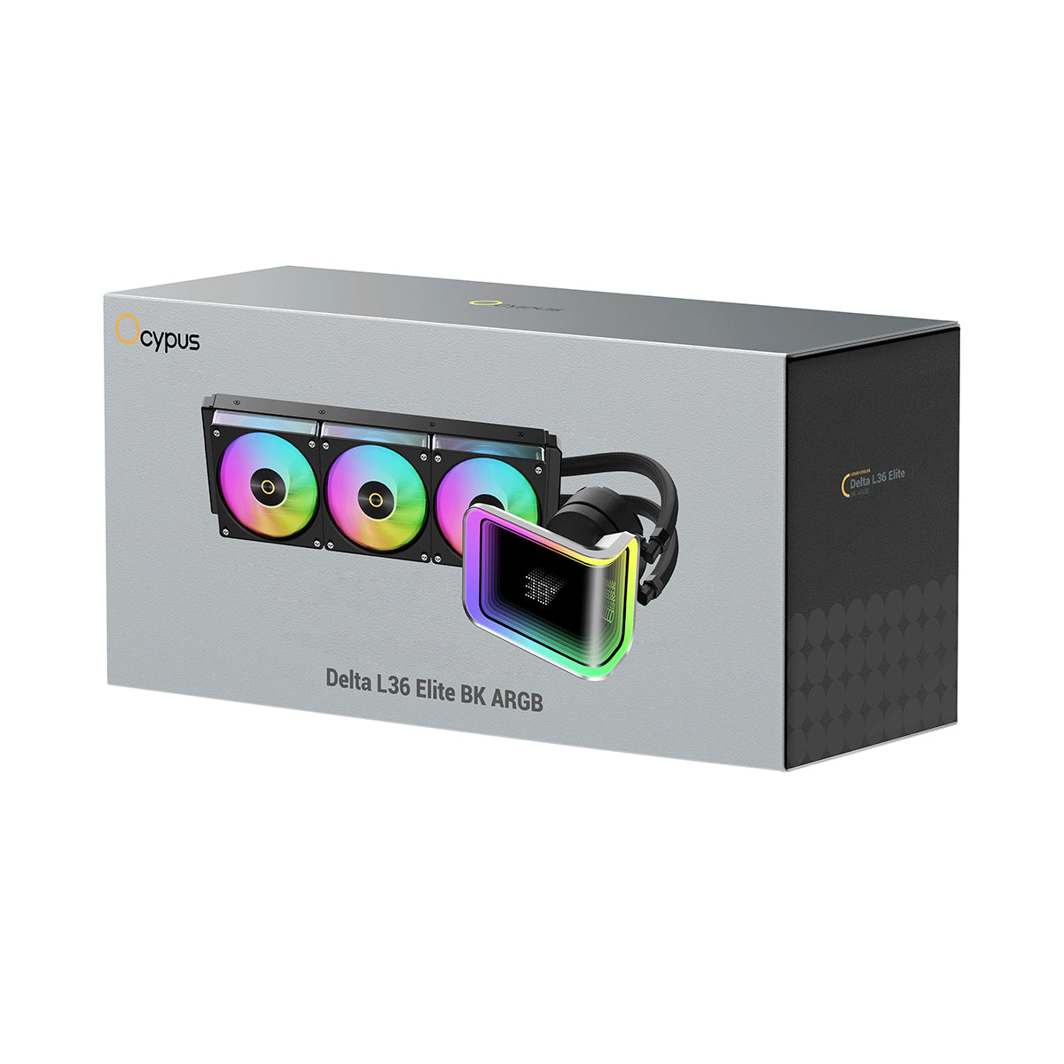 Ocypus Delta L36 Elite ARGB Digital AIO Liquid Cooler with Curved Infinite Mirror Pump Head (Black, White) (Delta-L36-BK3AAWDN00E-GL, Delta-L36-WH3AAWDN00E-GL)
