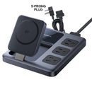 Baseus Nomos 8-in-1 Slim Charging Station Qi2 3AC+1U+3C+ Magnetic Wireless 67W 1.5m (Cosmic Black) (E00078800123-00)