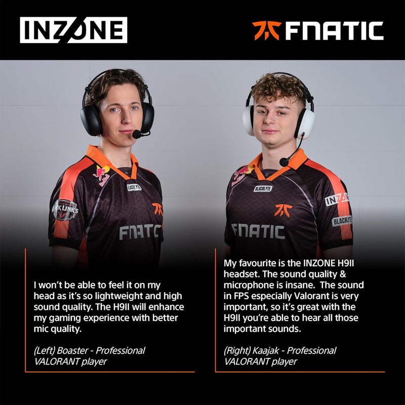 Sony Inzone H9 II Wireless Noise Cancelling Gaming Headset (Black, White)