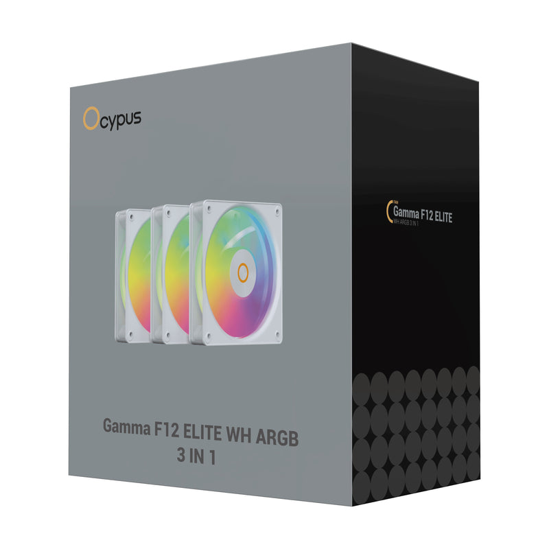 Ocypus Gamma F12 Elite ARGB 3-in-1 120mm PWM Fan with Transparent Frame | DataBlitz