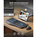 ProtoArc EK01 Plus Dual Mode Full Size Backlit Ergonomic Split Keyboar