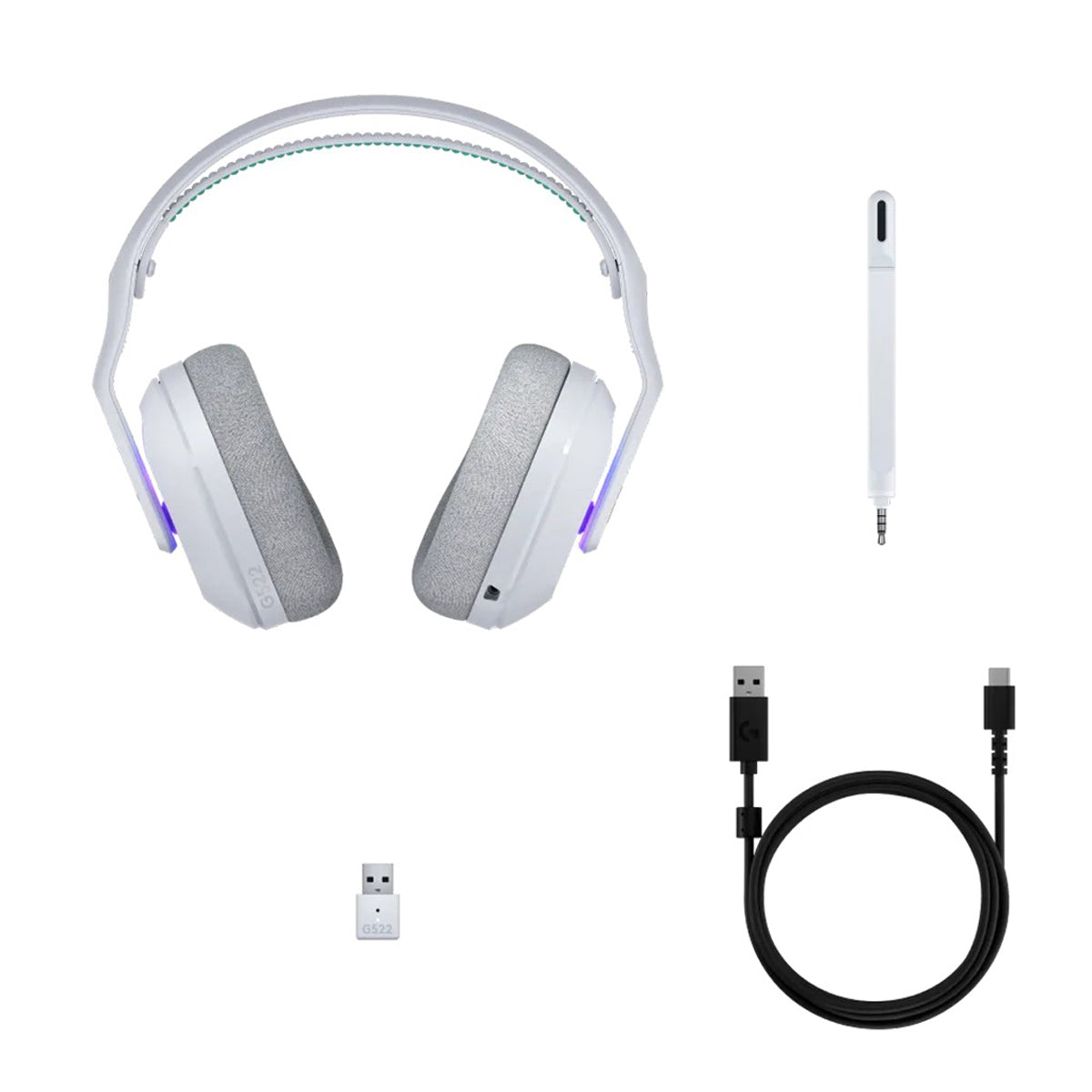 Logitech G522 Lightspeed Wireless Gaming Headset (Black, White)
