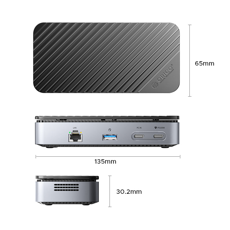 Orico M2P7 9-Port Docking Station with M.2 NVMe SSD Enclosure (Black)