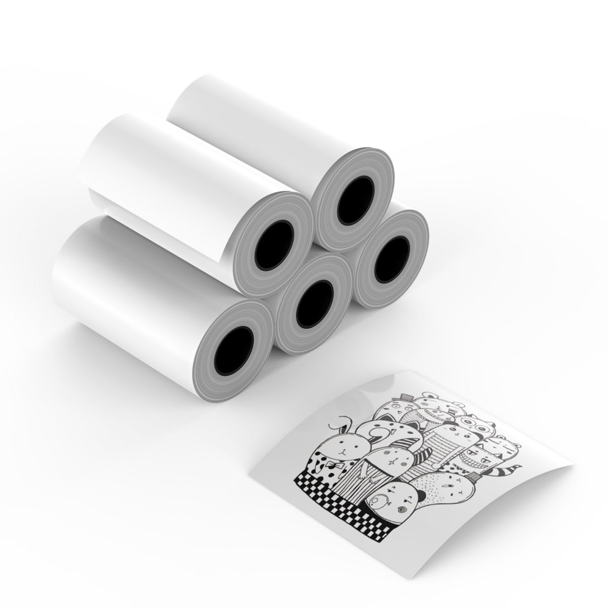 Vyvylabs Thermal Paper 5 Rolls (Black) (V-RMZ-BK)