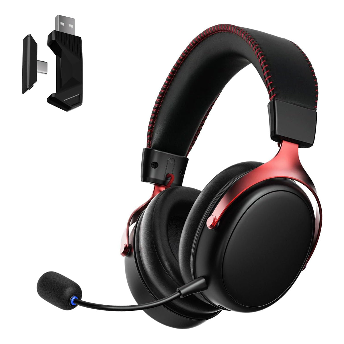 Akko Verge S9 Ultra Gaming Headset (Black, White, Black & Red)