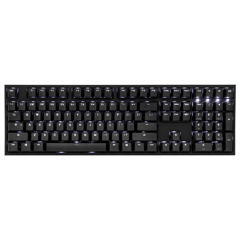 Ducky One 2 Black Case White Led Double Shot PBT Mechanical Keyboard Cherry MX Red (DKON1808S-RUSPDAZW1) - DataBlitz