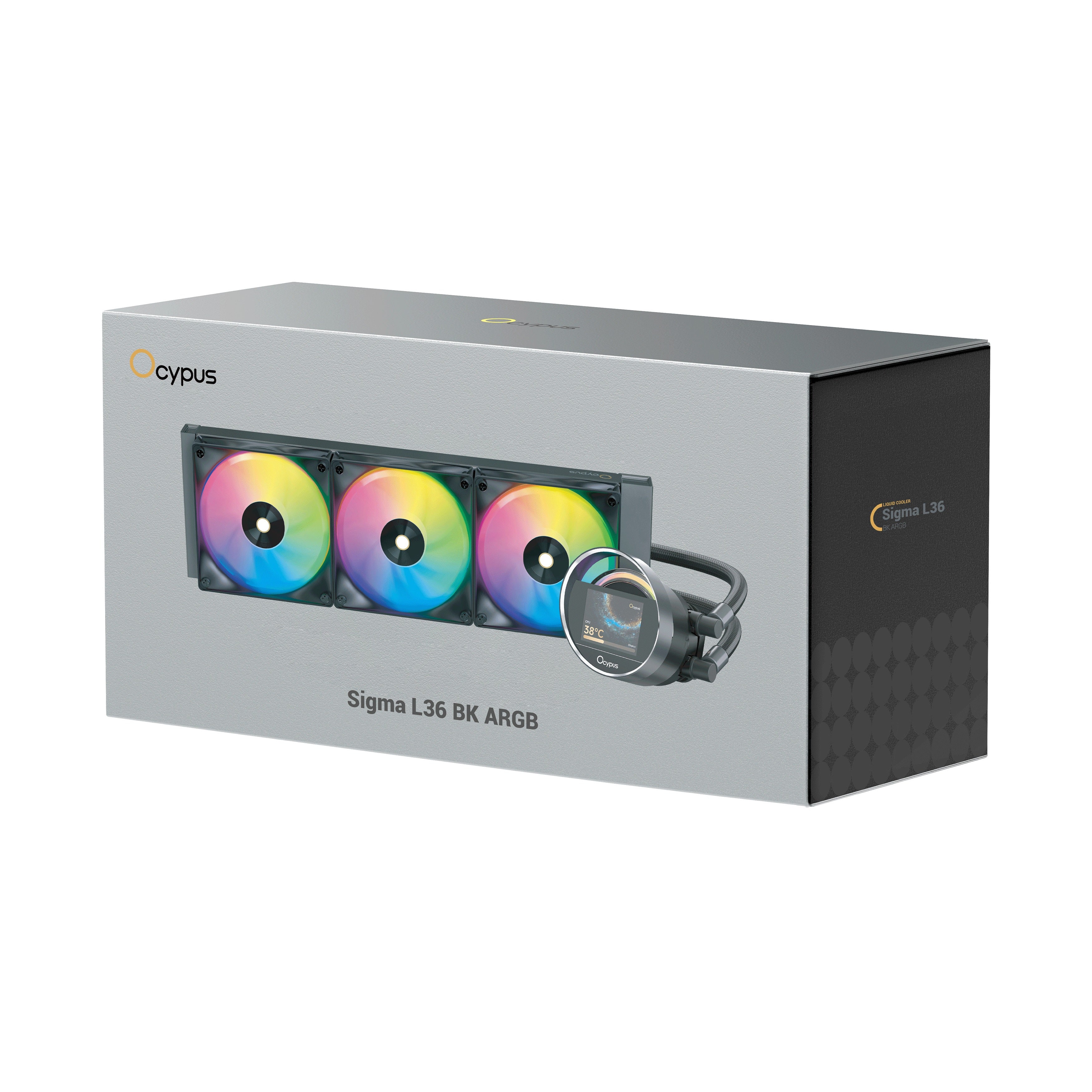 Ocypus Sigma L36 ARGB 360mm ARGB AIO Liquid Cooler with 2.4" IPS Display