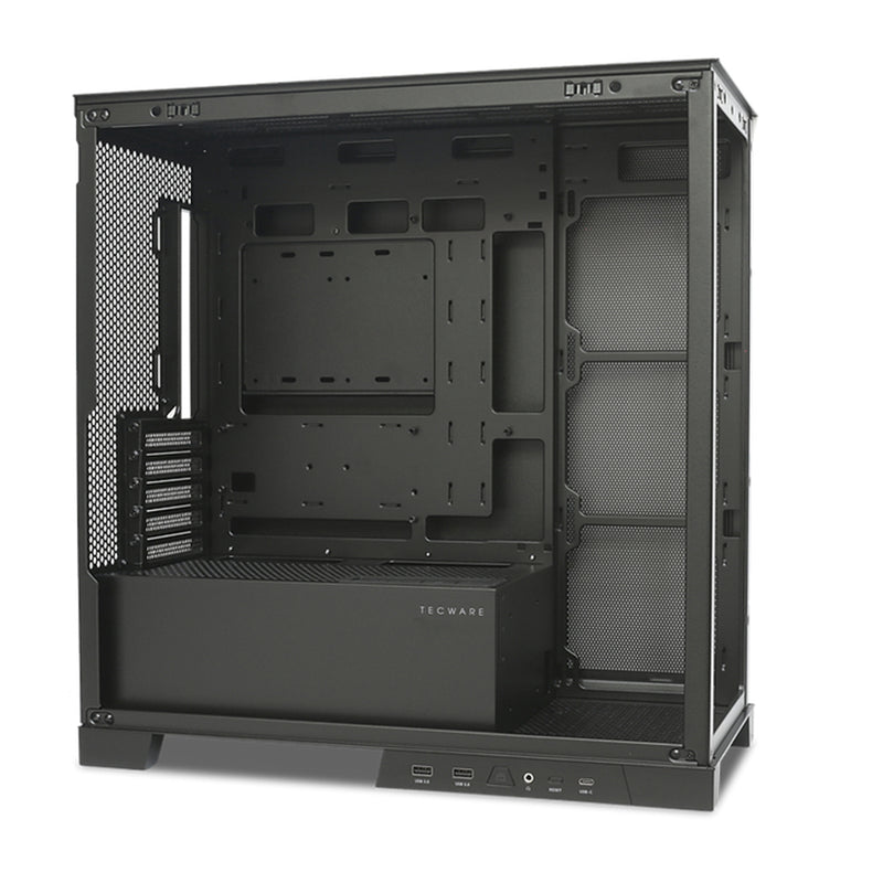 Tecware VX90M mATX Dual Tempered Glass Panoramic PC Case (Black ...