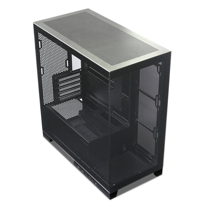 Tecware VX90M mATX Dual Tempered Glass Panoramic PC Case (Black) | DataBlitz