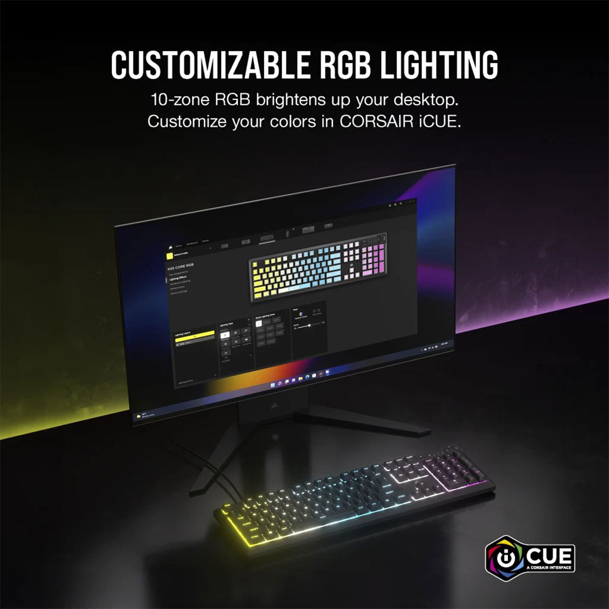 Corsair K55 Core RGB Gaming Keyboard (CH-9226C65-NA)