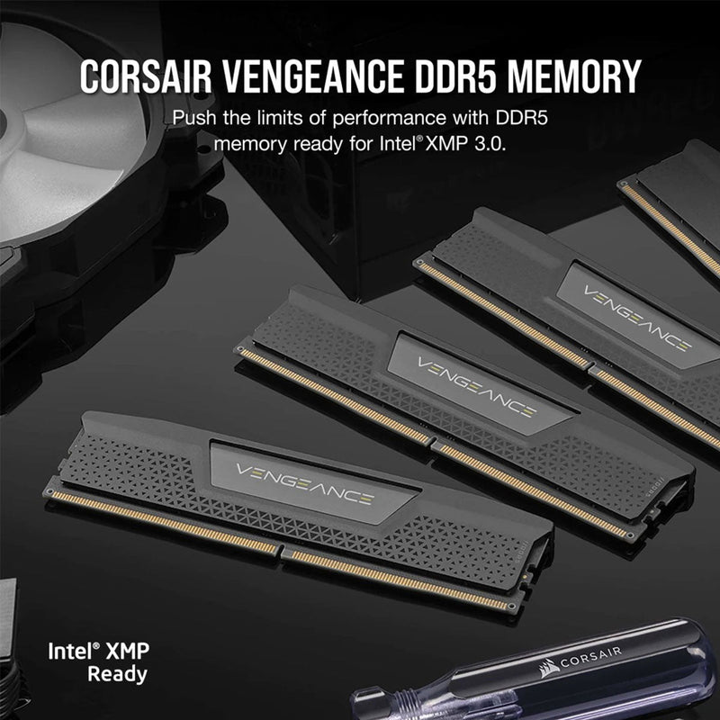 Corsair Vengeance 32GB (2X16GB) DDR5 DRAM 6000MHZ CL36 Memory Kit (Black) (CMK32GX5M2E6000C36)