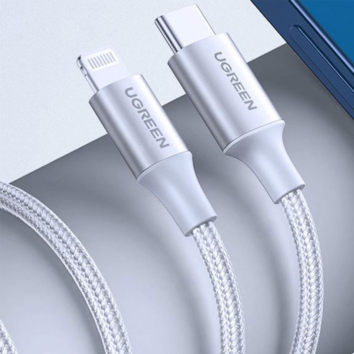 Ugreen Lightning To Type-C 2.0 Male Cable - 2M (Silver) (US304/70525)